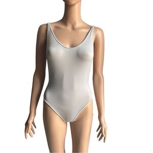 Silver One-Piece Swimsuit